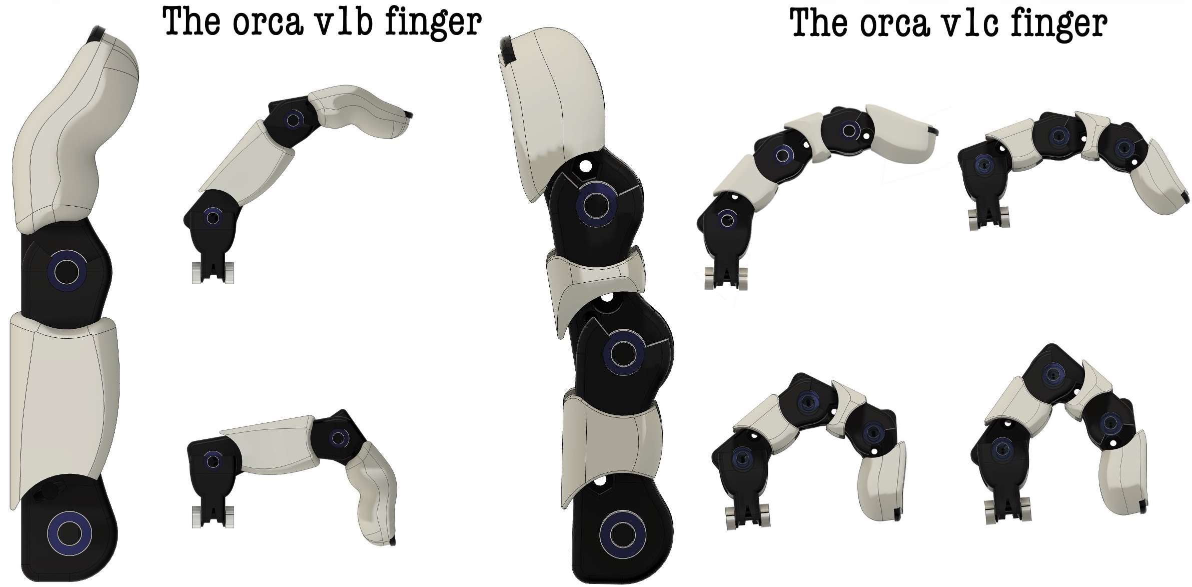Comparison of original ORCA hand and modified PIP–DIP coupled joint